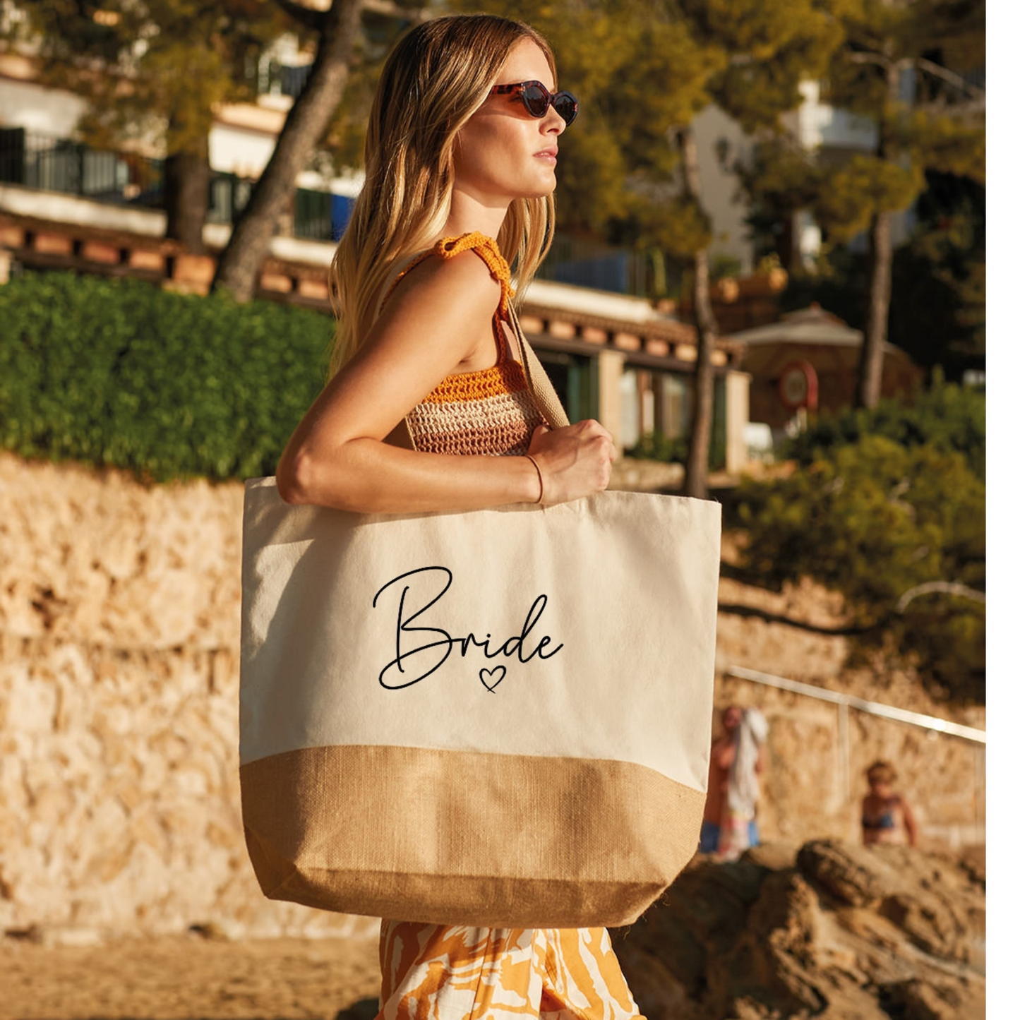 Bride Bag for Wedding Day, Bride Honeymoon Beach Bag
