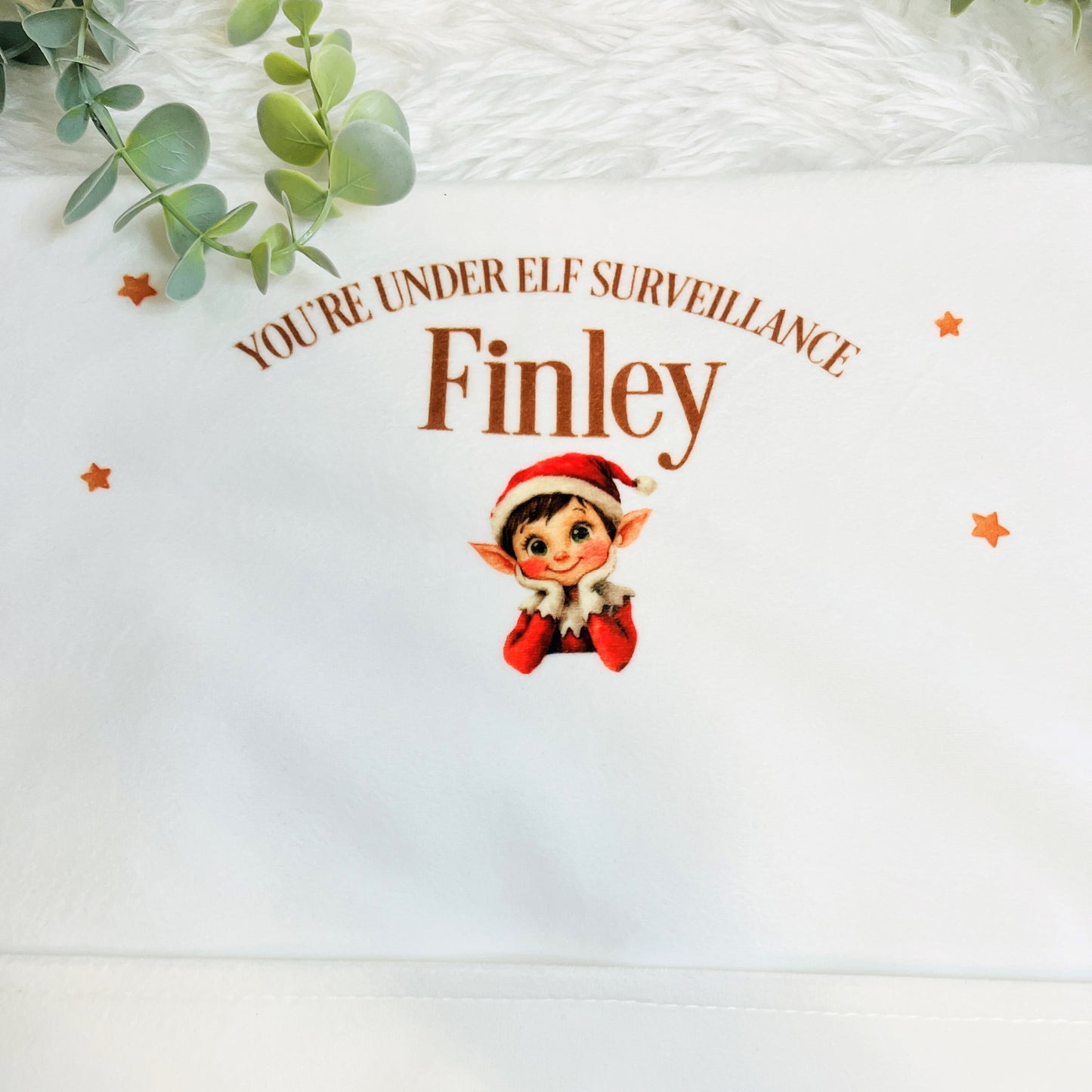Personalised Elf Christmas Pocket Cushion