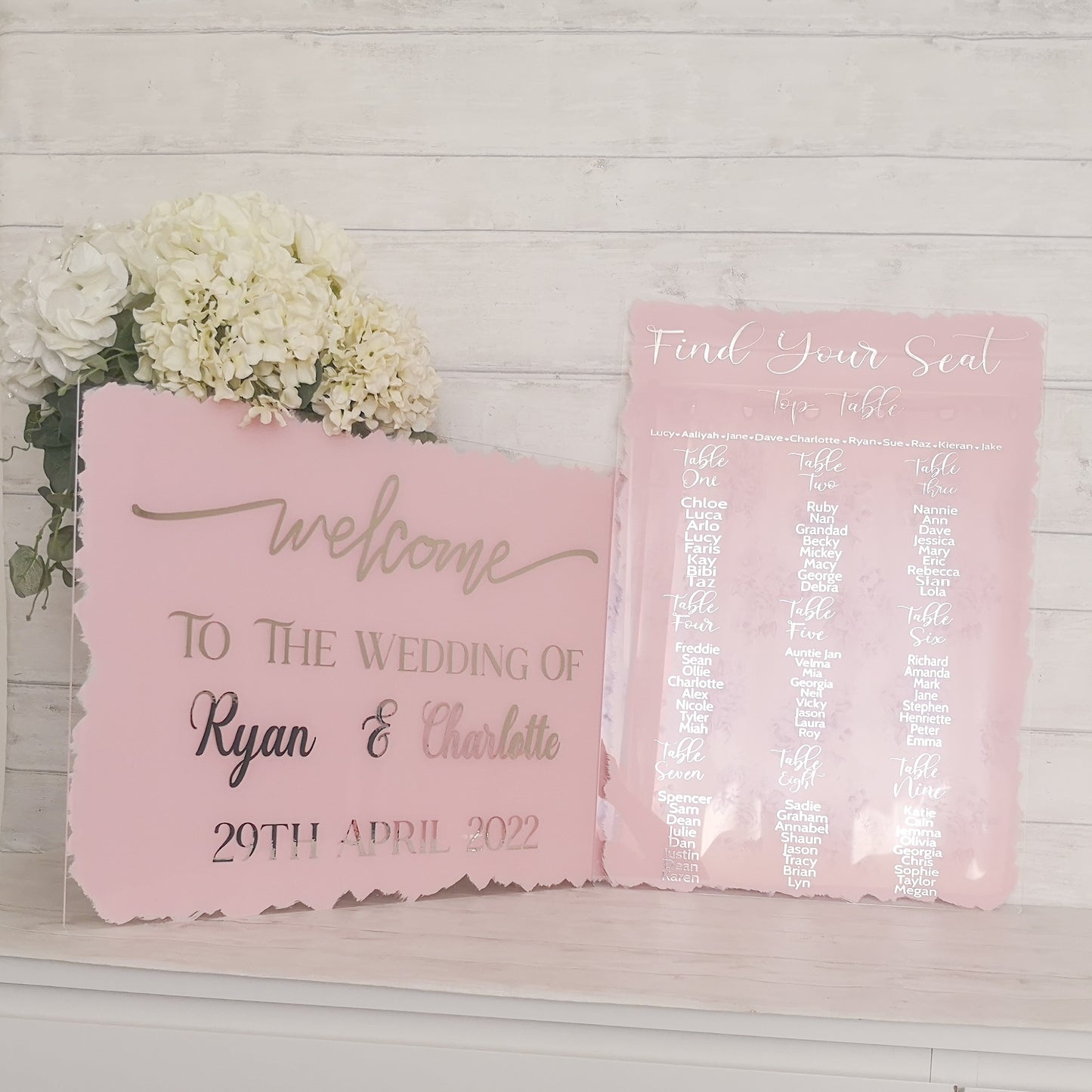 Acrylic Welcome Sign for Wedding, Wedding Seating Plan for Venue