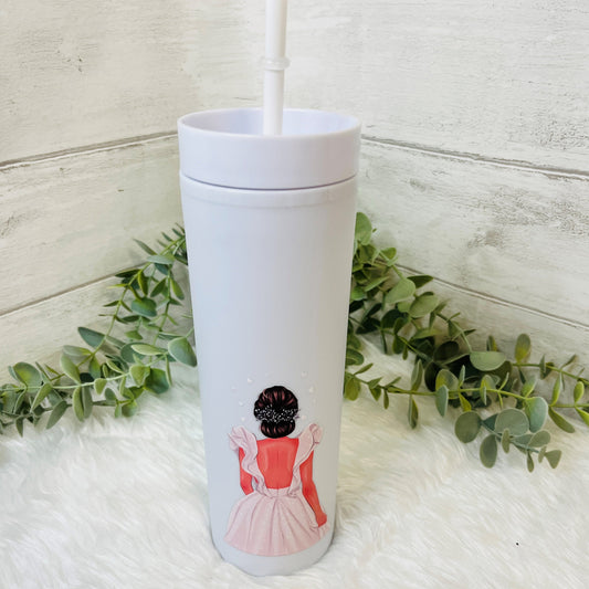 Personalized Skinny Tumbler with Straw, bridal cup, Bridal shower favors,Bride Gift