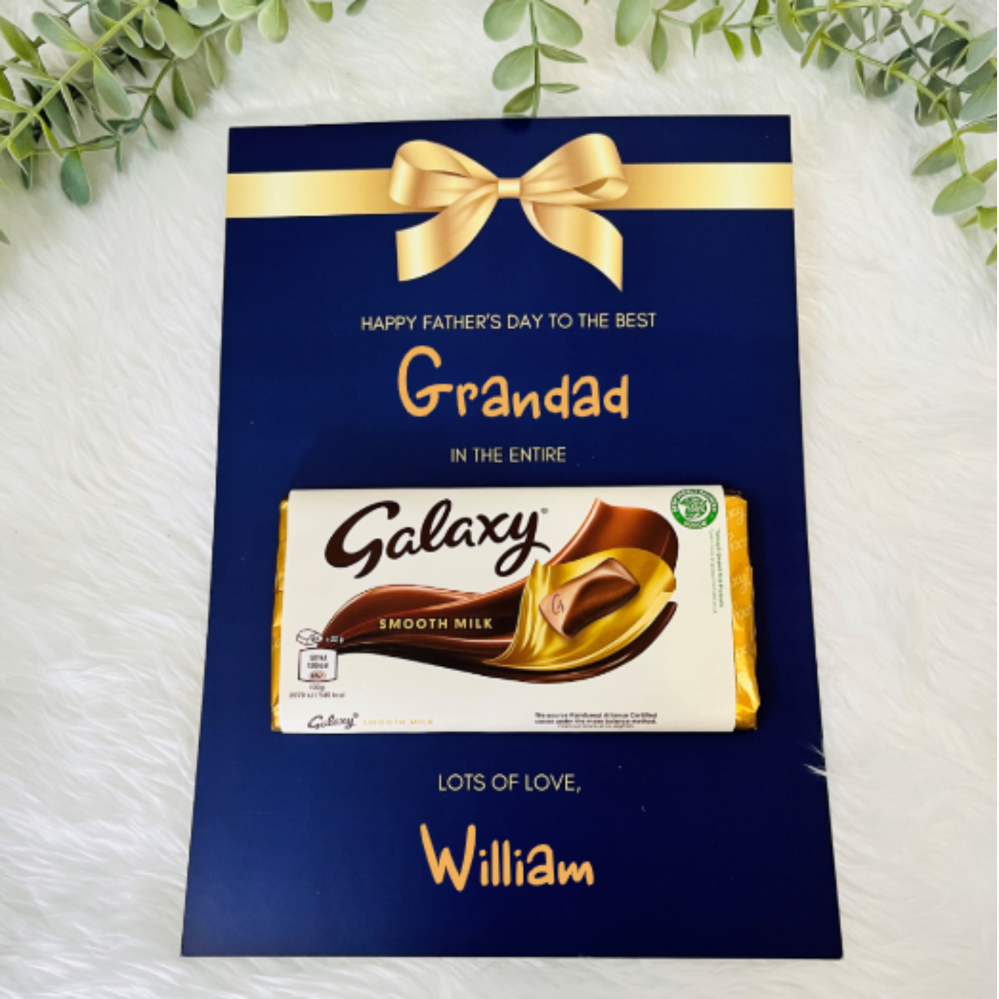 Personalised Chocolate A4 Galaxy Board for Fathers Day, The best in the Galaxy Gift, Fathers Day gift for Dad