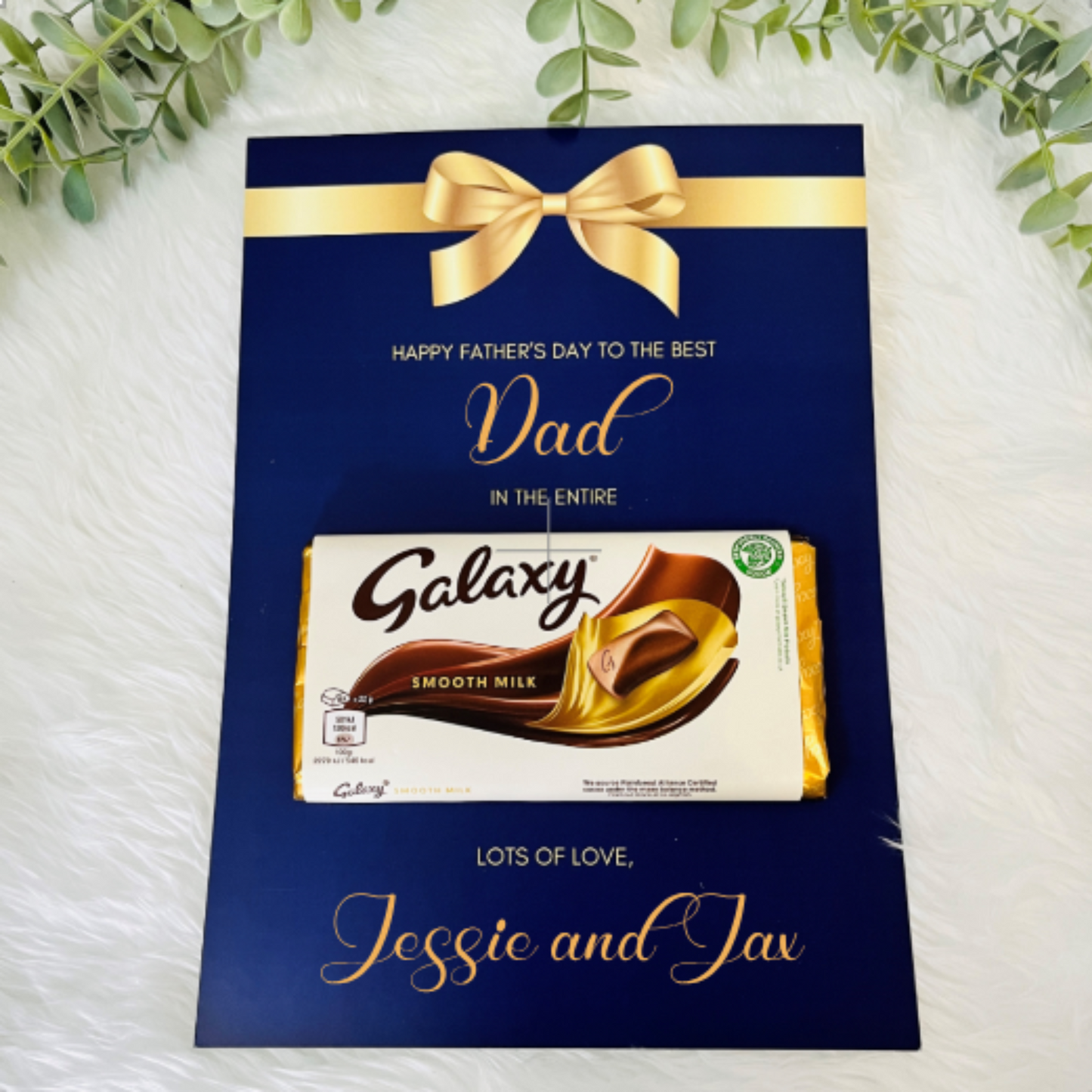 Personalised Chocolate A4 Galaxy Board for Fathers Day, The best in the Galaxy Gift, Fathers Day gift for Dad