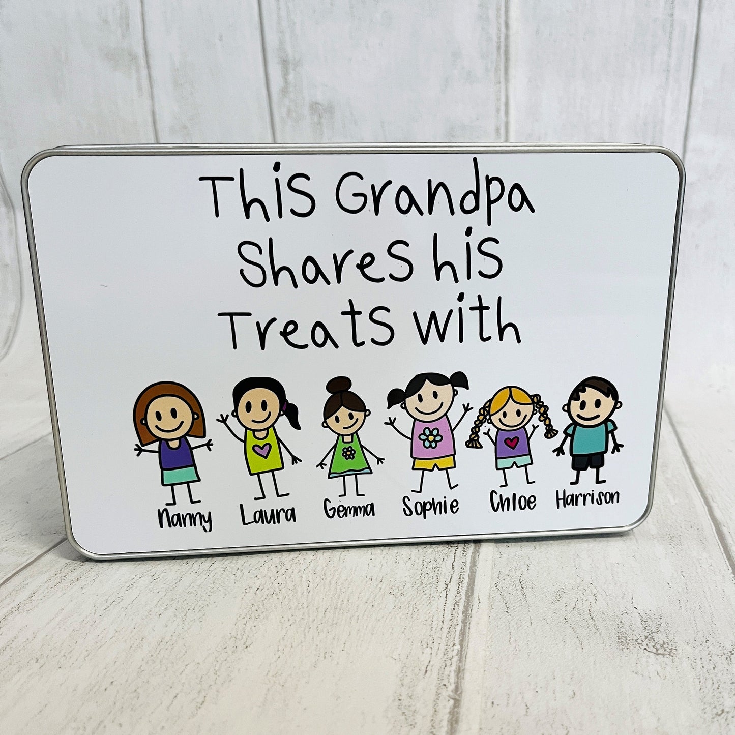 Personalised Sweet Tin, Sweet Treat Gift, Biscuit Tin, Unique Gift for Grandparents