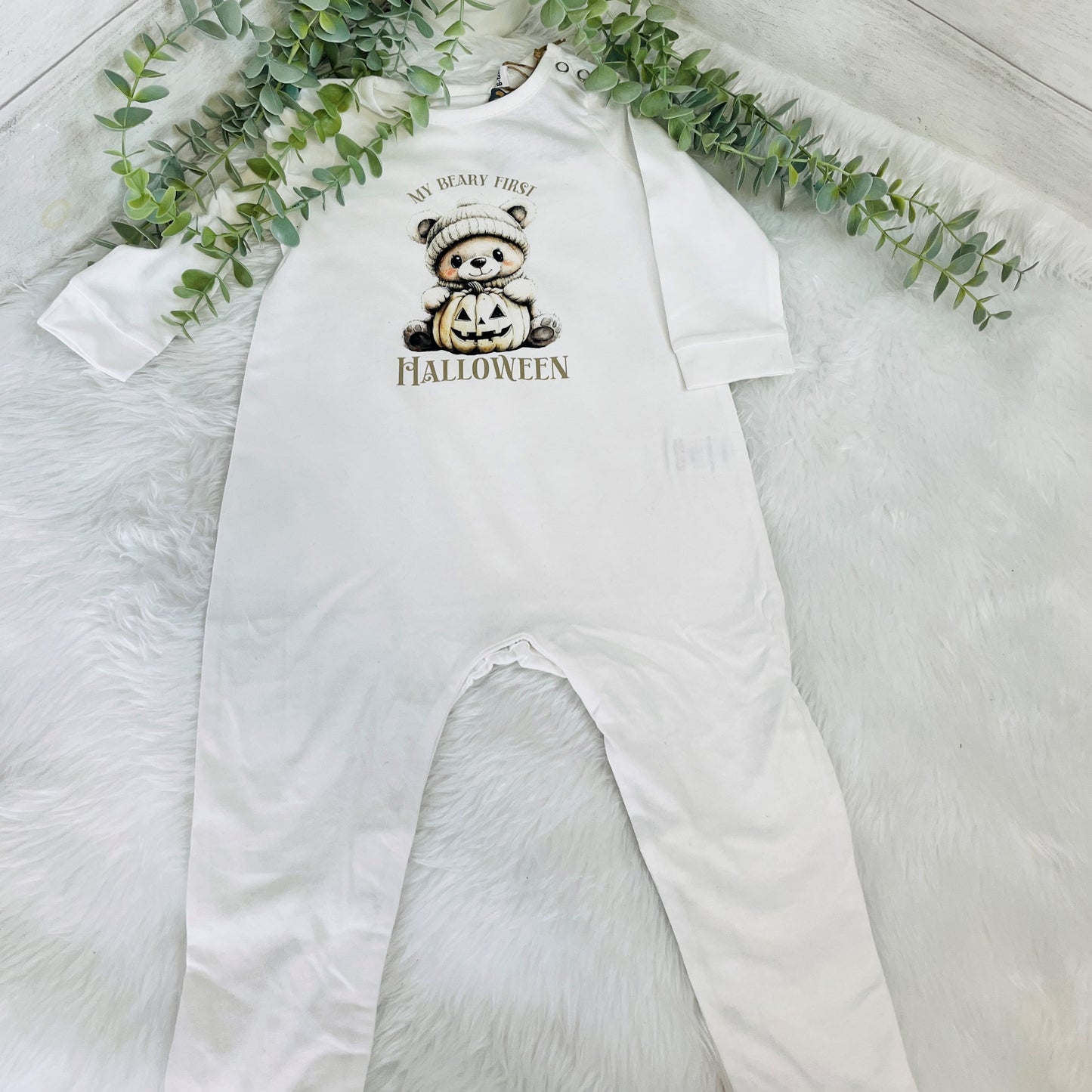 My First Halloween Pumpkin Babygrow, Halloween Outfit for Baby