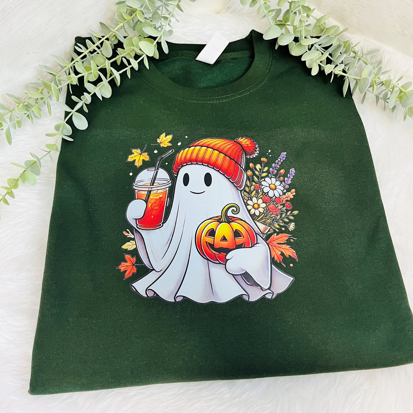 Halloween Cute Ghost Jumper, Autumn Vibes