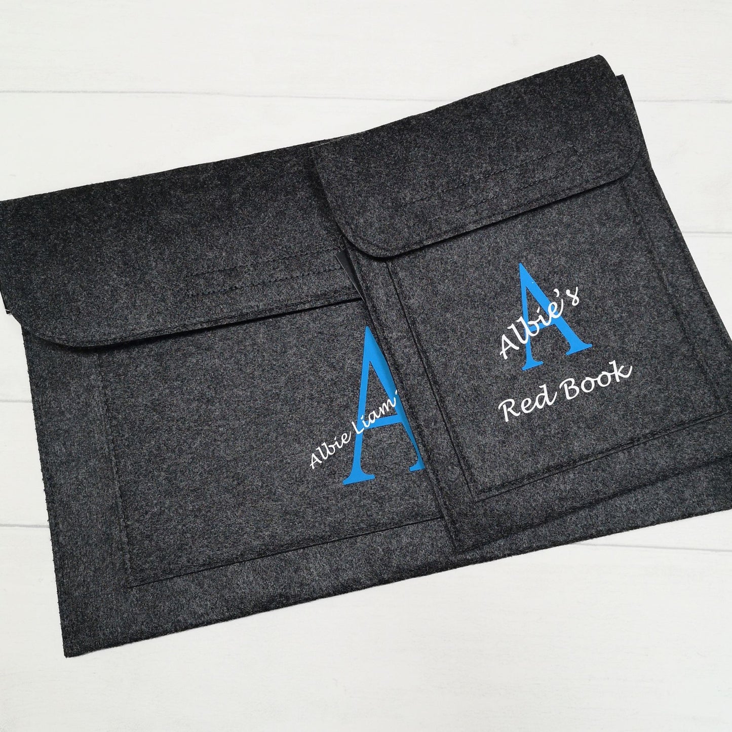 Felt Personalised Baby Folder, Baby Book, New Baby Gift, Document Wallet, Felt Folder