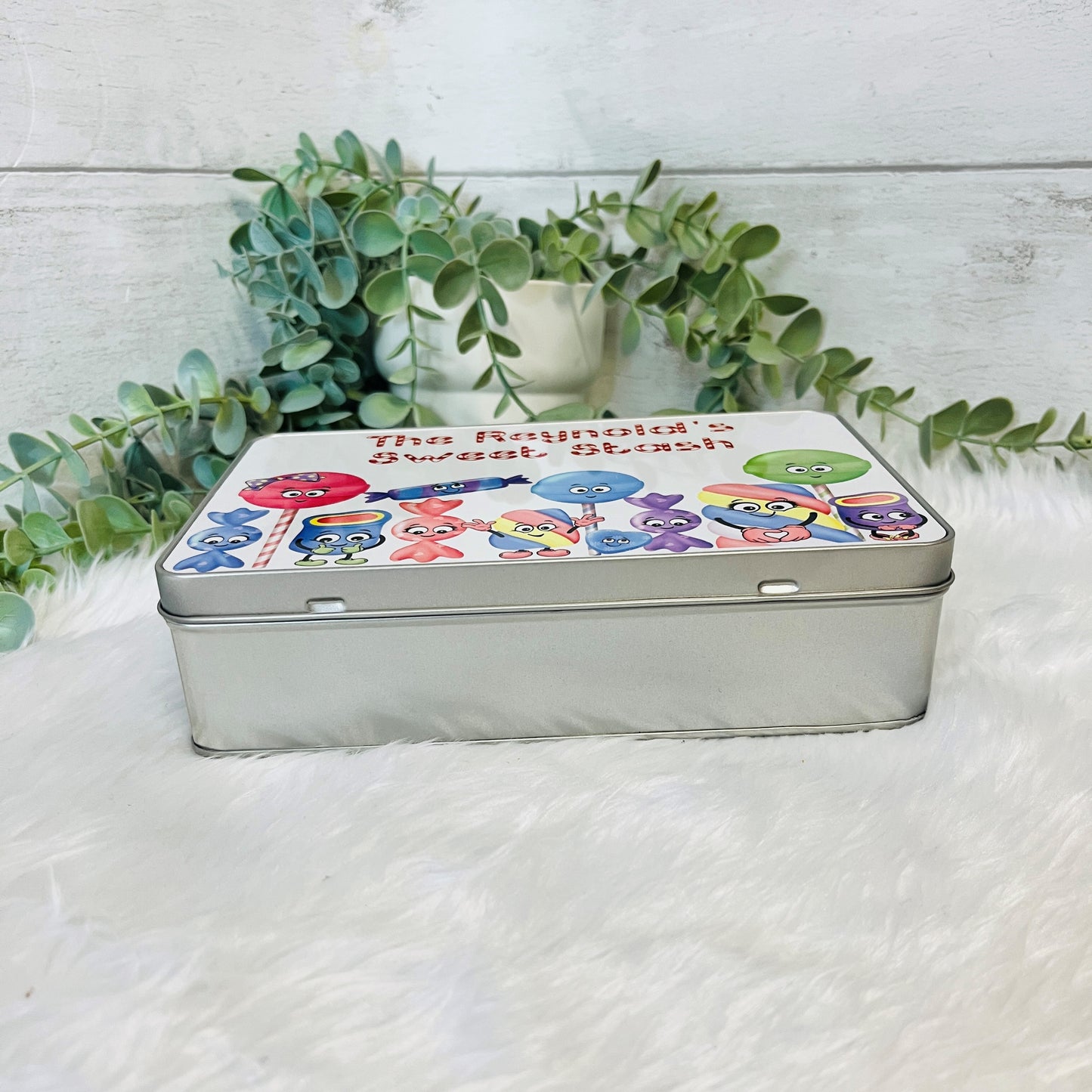 Personalised Christmas Sweets and Treats Tin