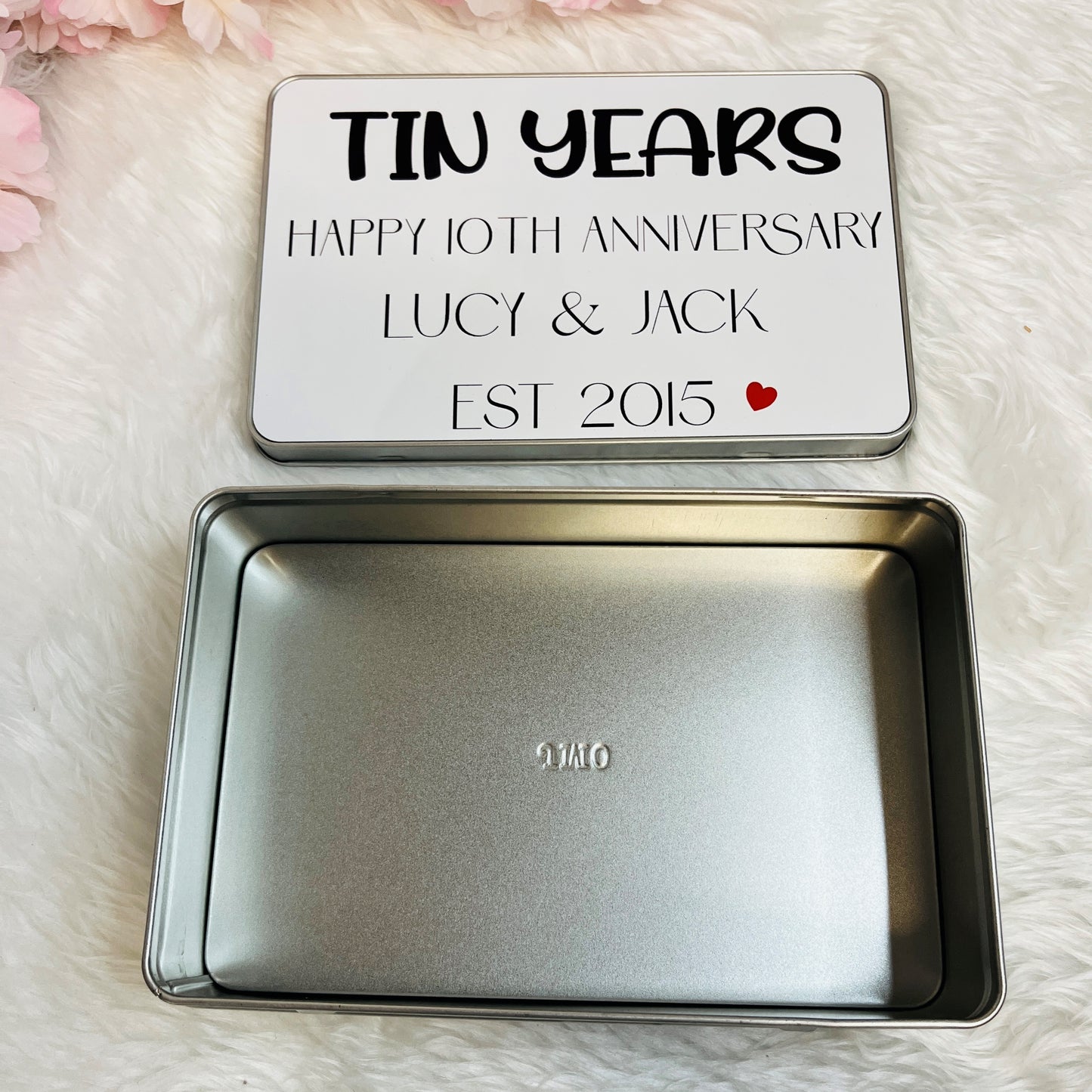 Ten Year Anniversary Gift, Tin Years Treat Tin