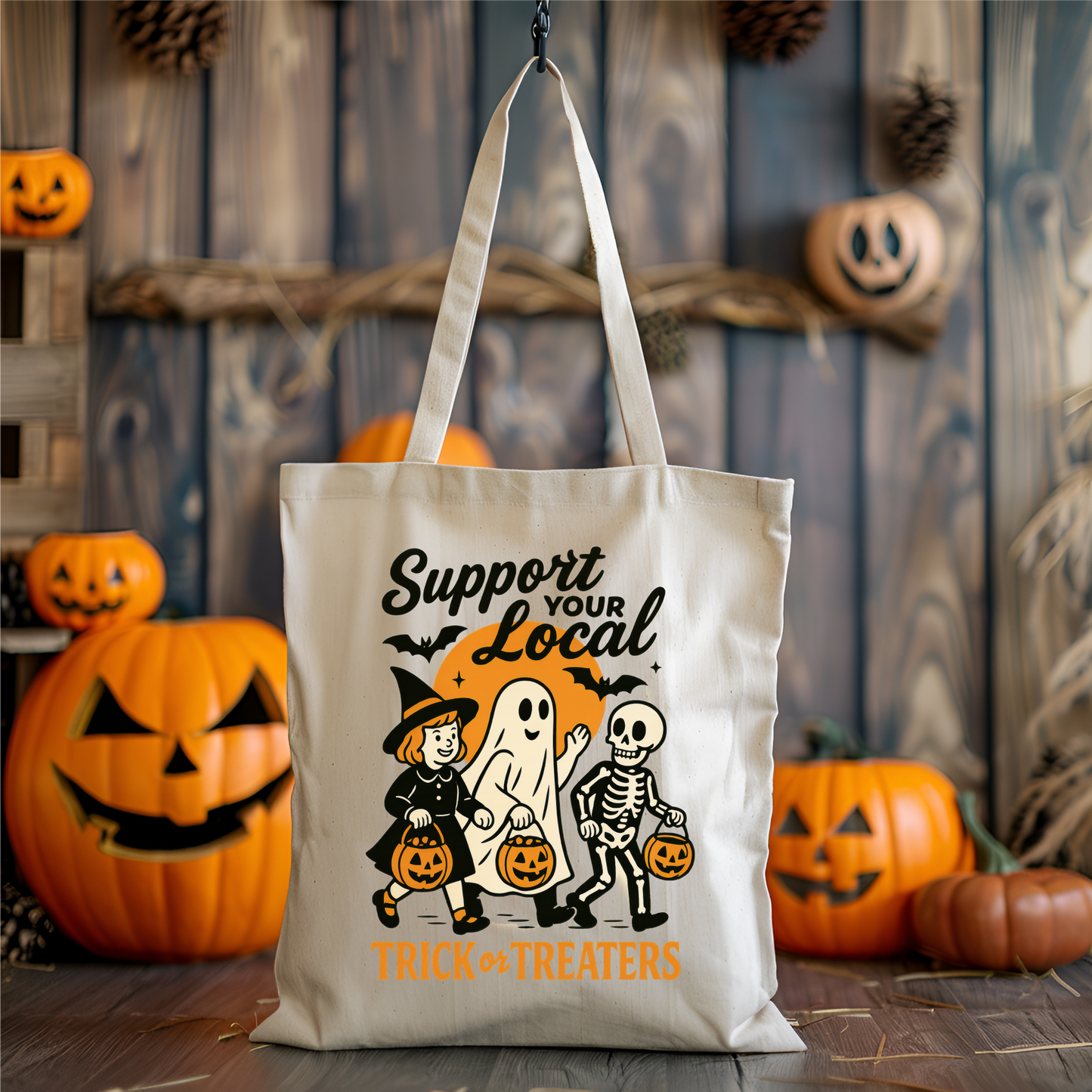Halloween Tote Bags, Spooky Season Trick or Treat Bags