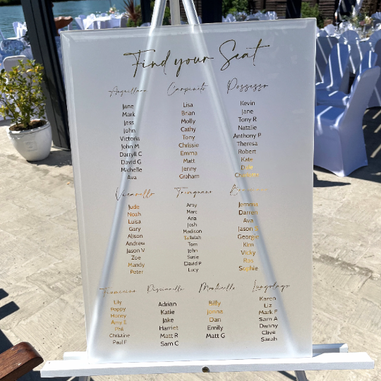 Acrylic Welcome Sign for Wedding, Wedding Seating Plan for Venue