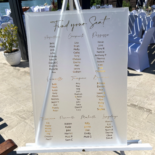 Acrylic Welcome Sign for Wedding,  Wedding Seating Plan for Venue