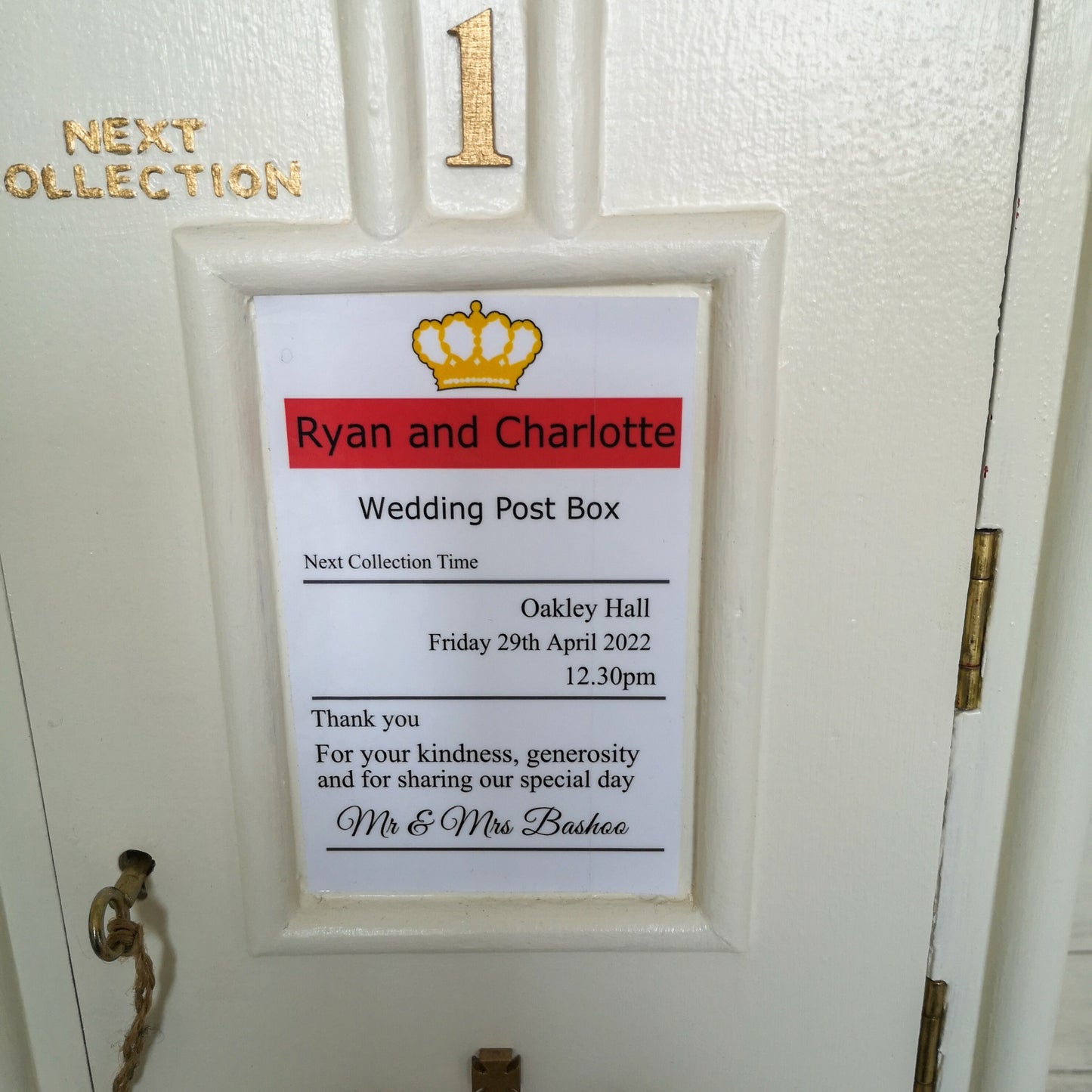 Custom Royal Mail Event Post Box Sign