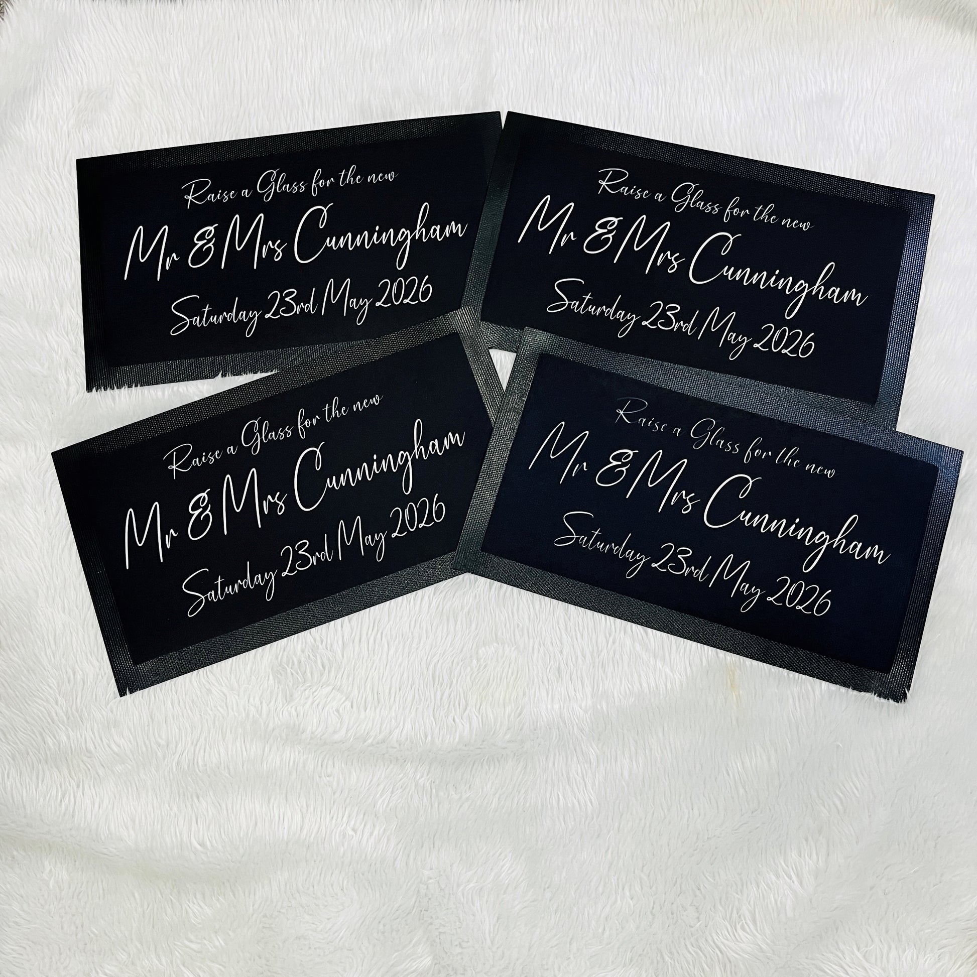 Personalised Beer Mats, Wedding reception bar runner - Dreamline Graphics and Print