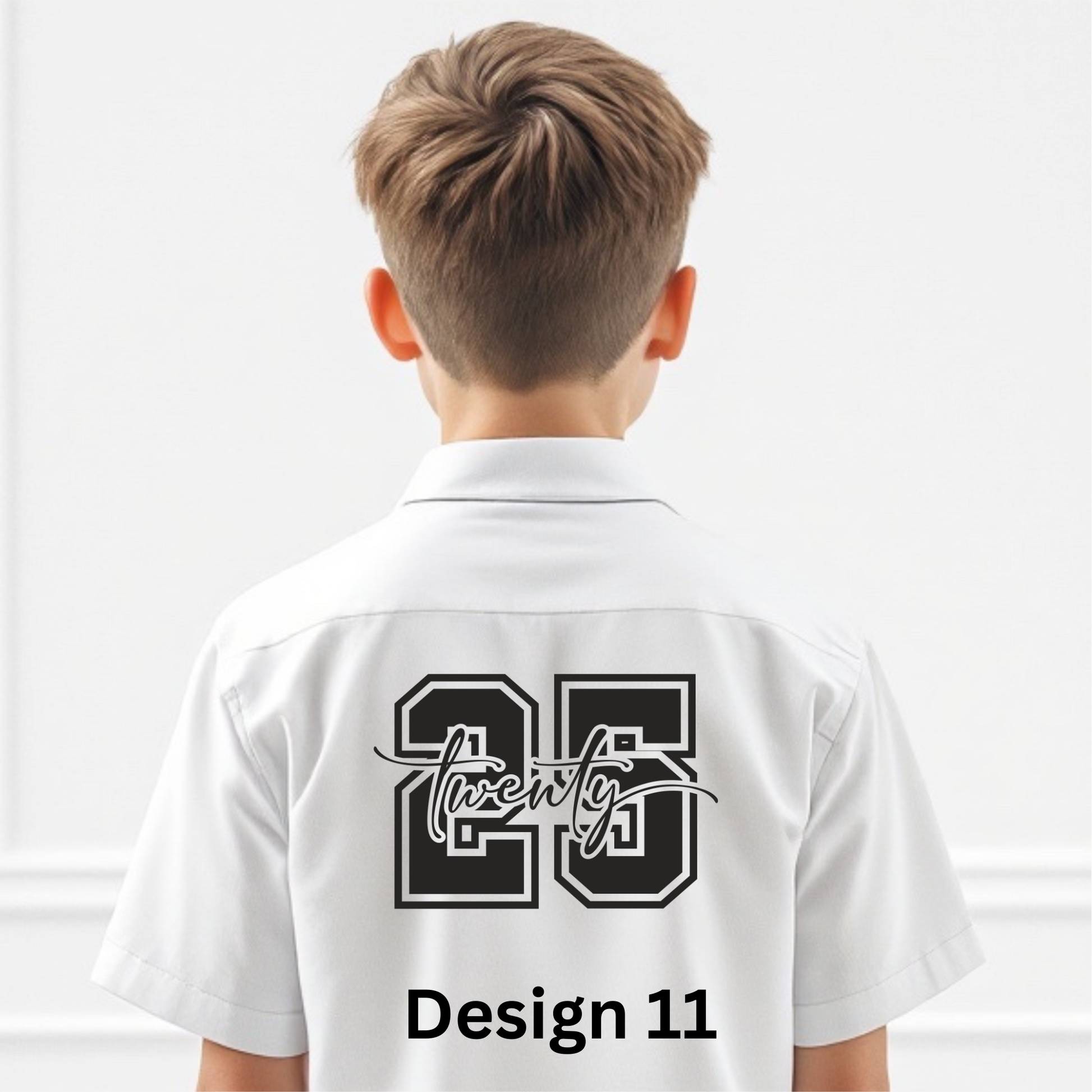 Black iron on leavers decal 