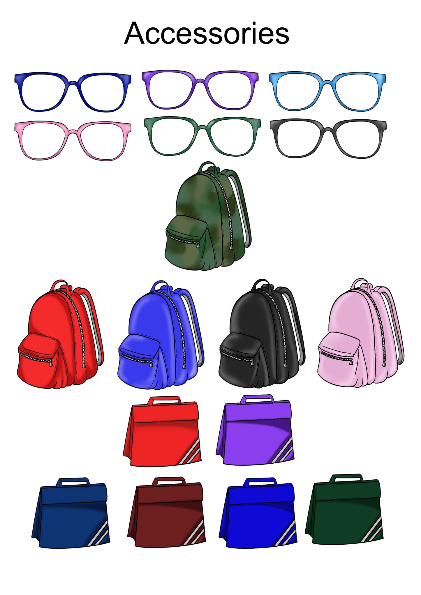 Personalised Kids School Water Bottles accessory choices