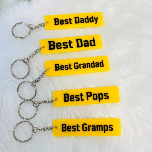 Fathers Day Number Plate Keyrings