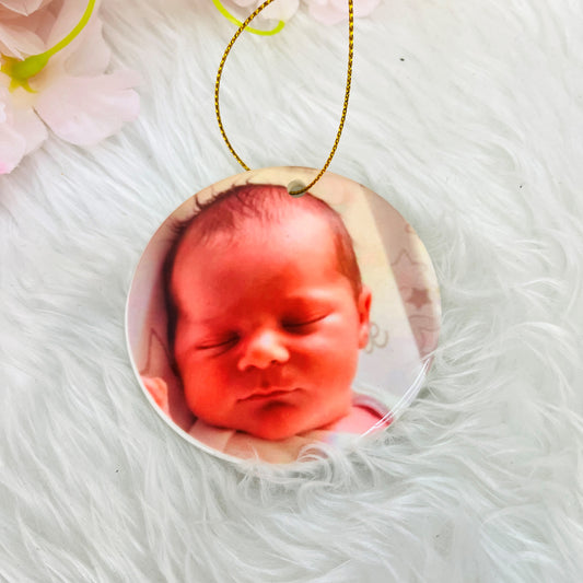 My First Christmas Photo Bauble