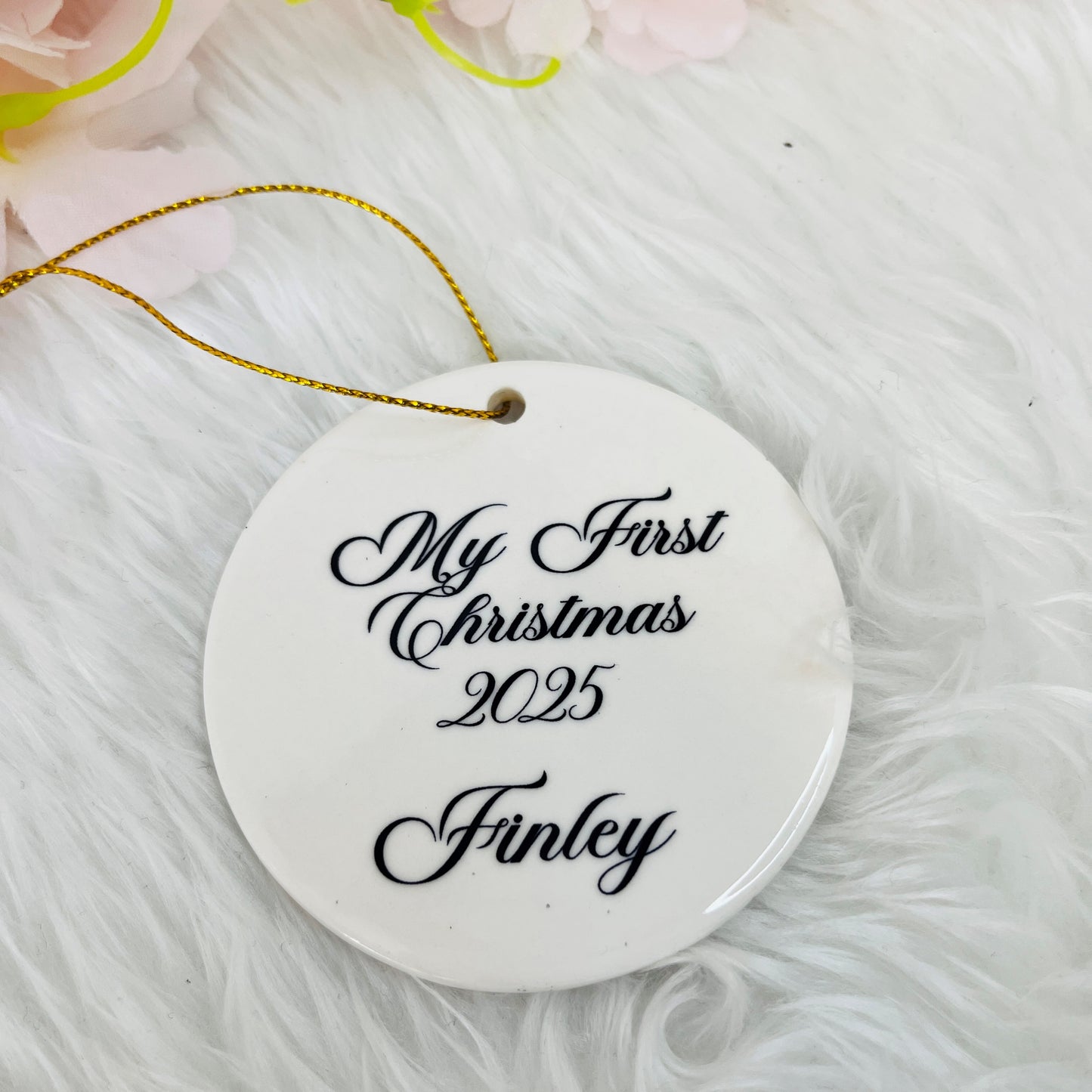 My First Christmas Photo Bauble