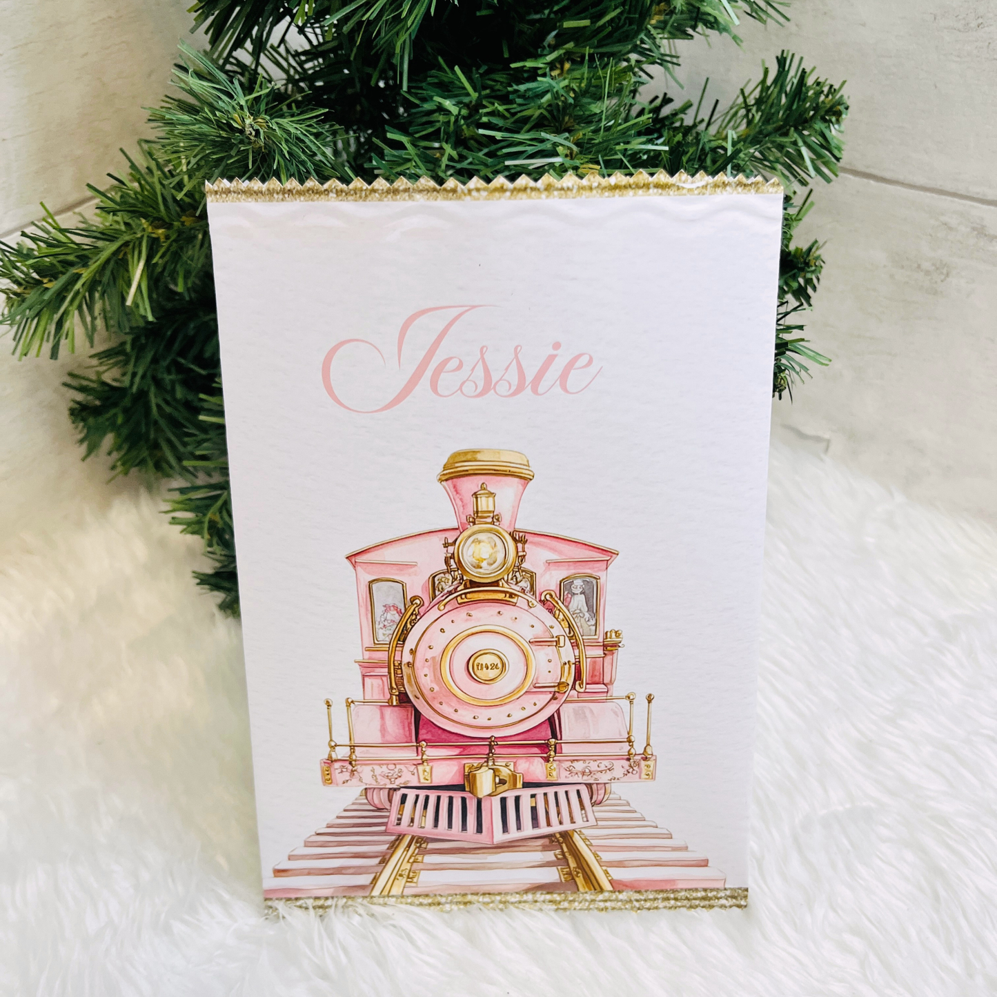 Polar Express Themed Pink Gift Set
