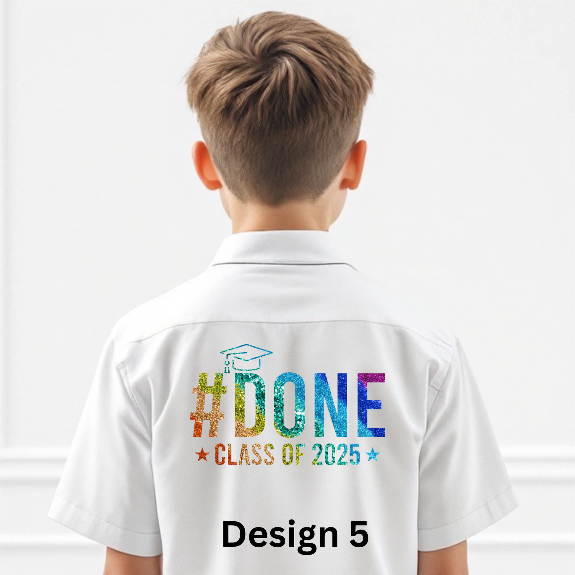 Iron on Rainbow Decal for Leavers Shirts