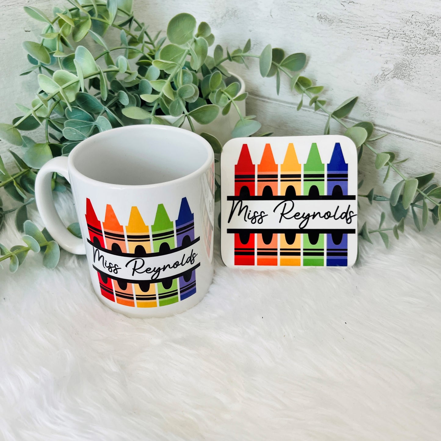 Teacher Mug and Coaster Gift Set, End of Term Gift for Teachers