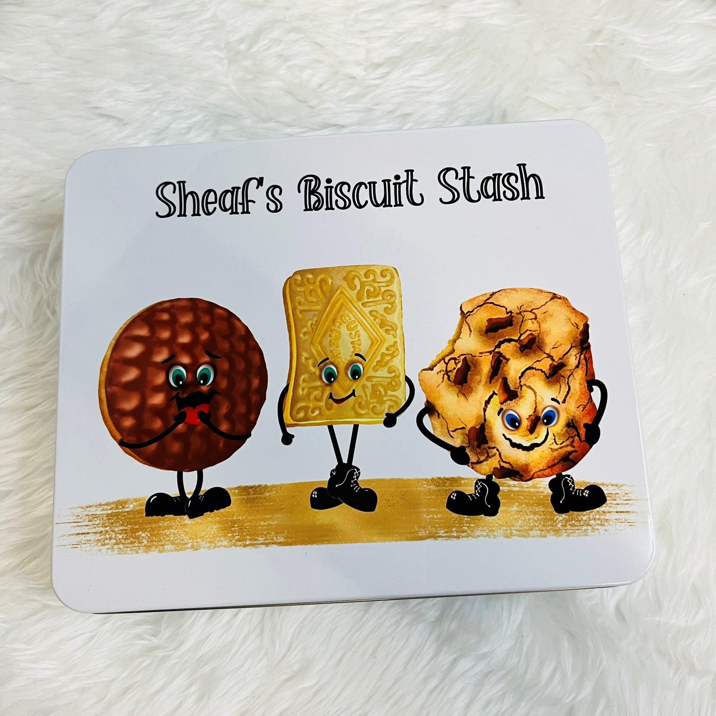 Personalised Biscuit Tin, Christmas Gift for Dad, Grandad Biscuits