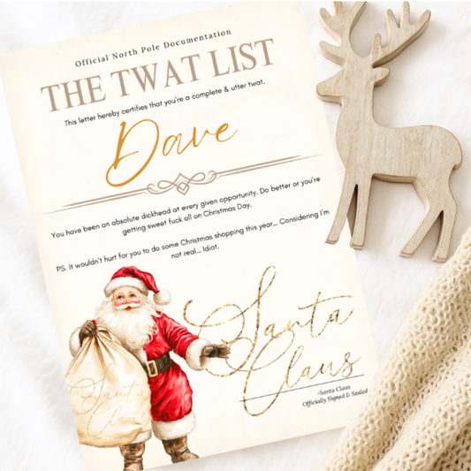 Naughty Nice List Certificate