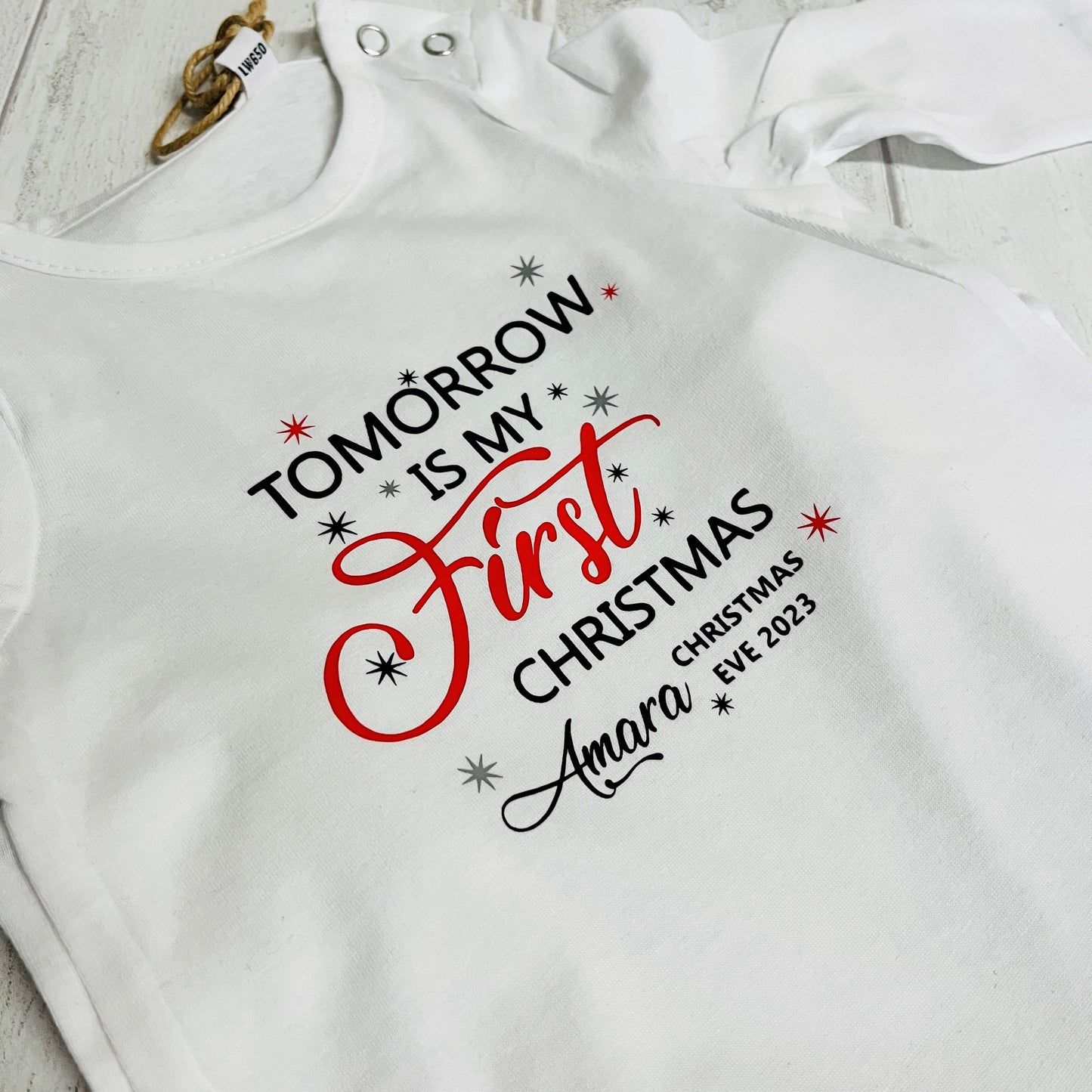 Baby first Christmas Sleepsuit, Christmas Eve Box, Baby's first christmas