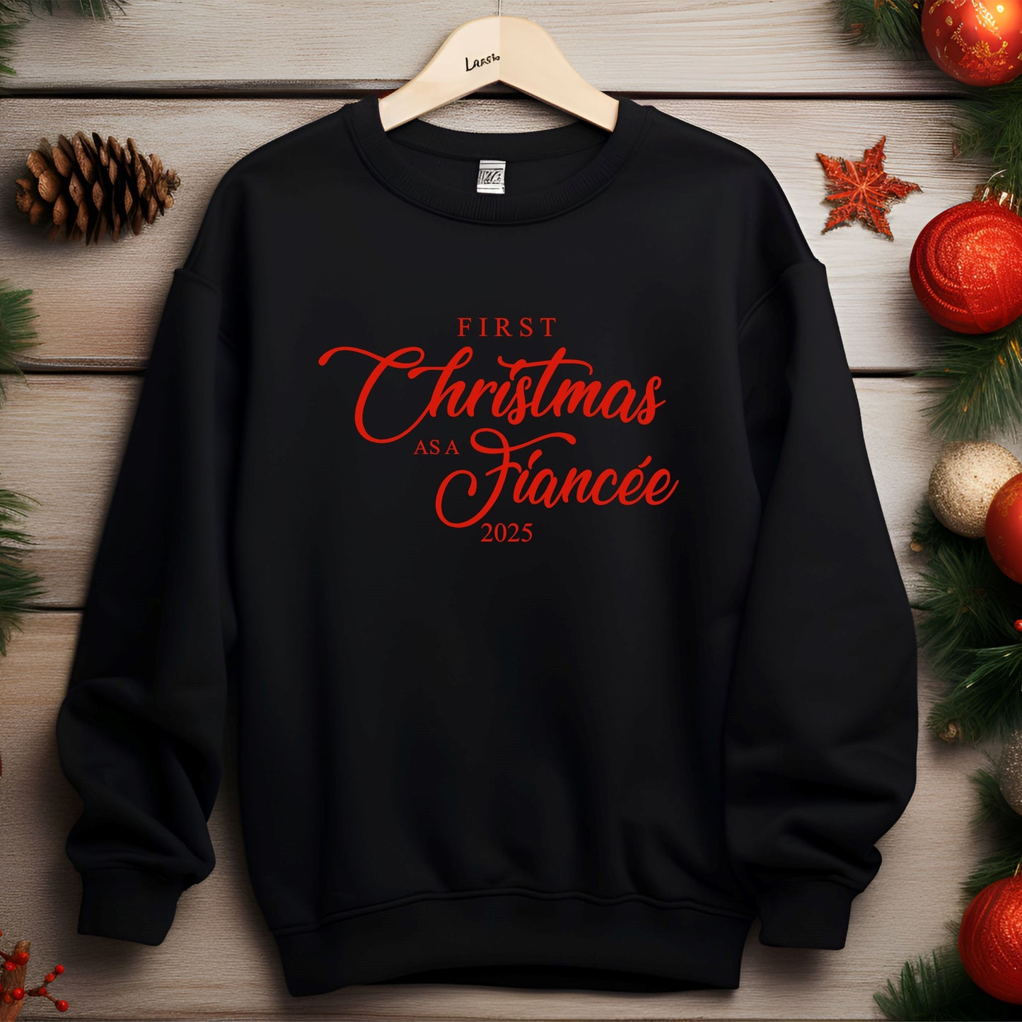 Company branded festive jumper with printed logo