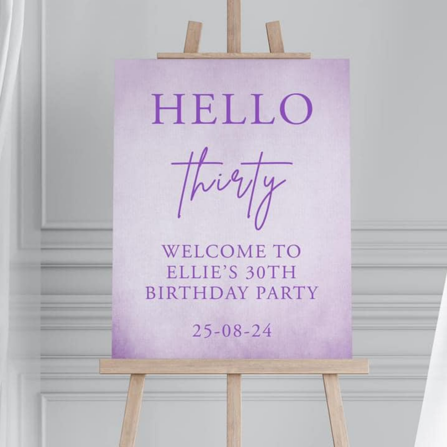 Personalised A2, A3, A4 Venue Signs for Weddings, Birthdays or Baby Showers