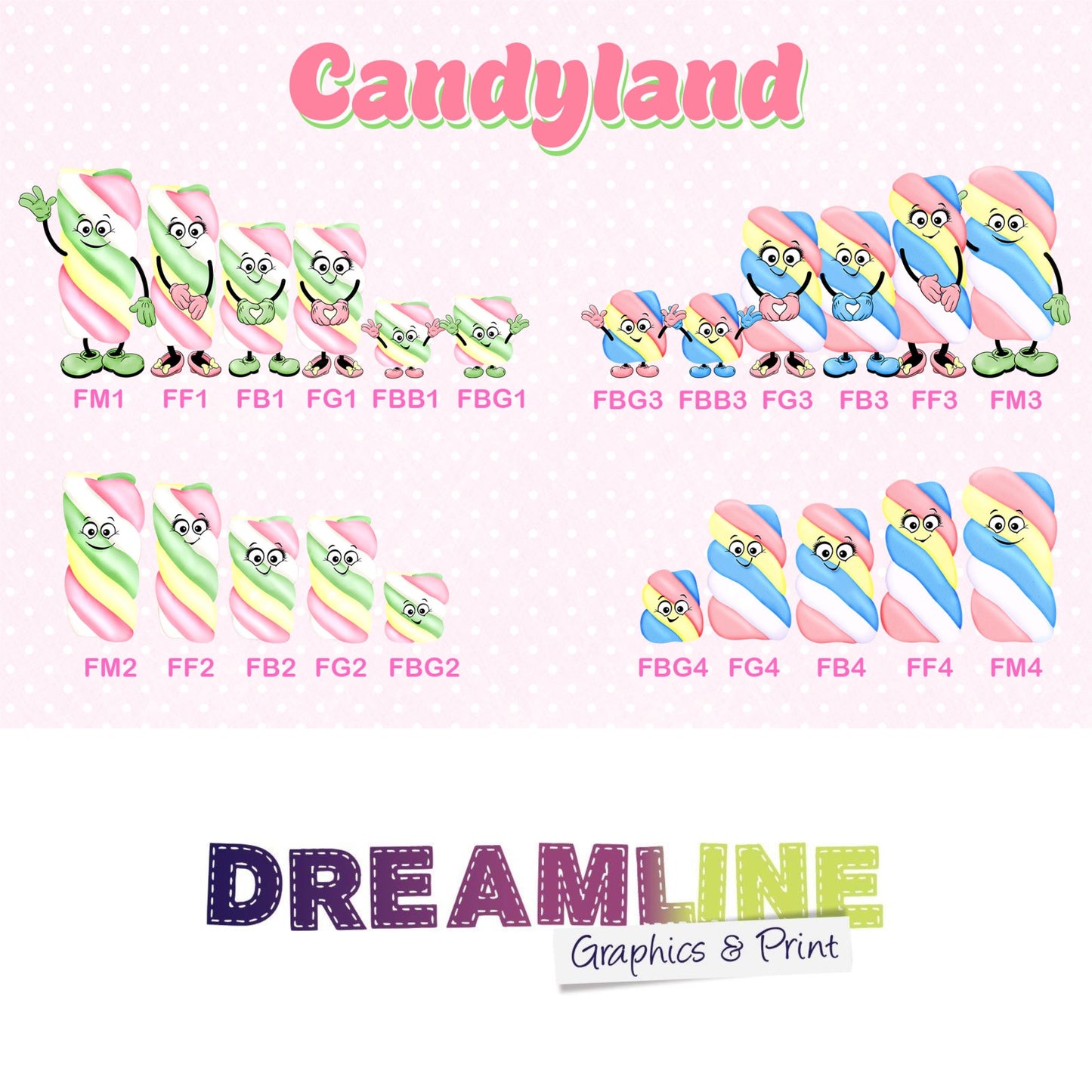 choice sheet for different sweets for personalised tin