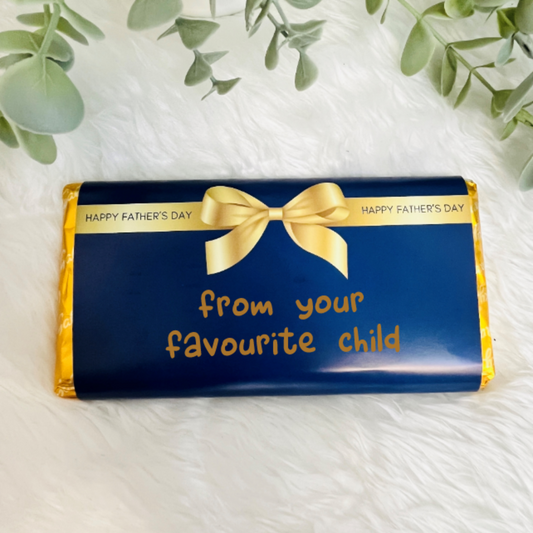 Personalised Chocolate Wrapper, Fathers Day Novelty Chocolate Gift
