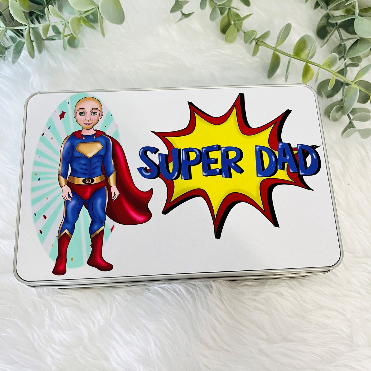 Fathers Day Sweet Tin, Treat Gift, Superhero Gift
