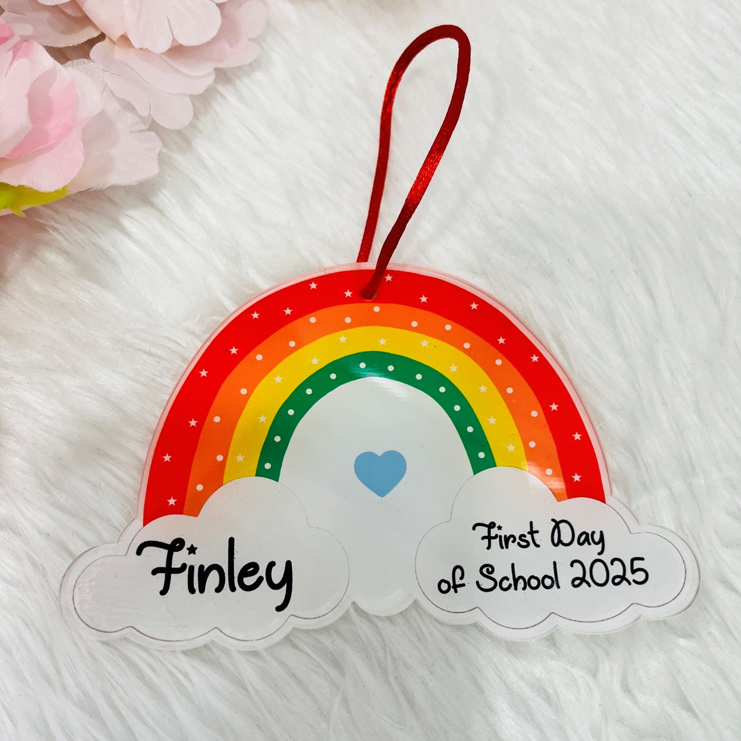 First Day of School Rainbow Hanging Plaque