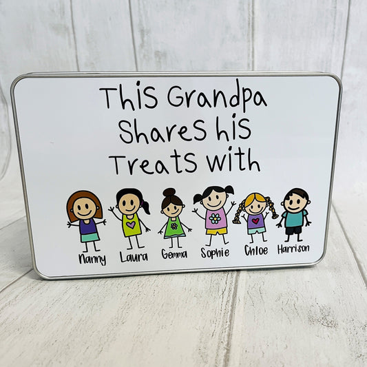 Personalised Sweet Tin, Sweet Treat Gift, Biscuit Tin, Unique Gift for Grandparents