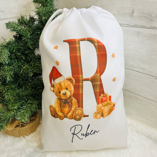 Personalised Santa sack, My first Christmas Santa sack, Christmas Eve bag, Drawstring Bag