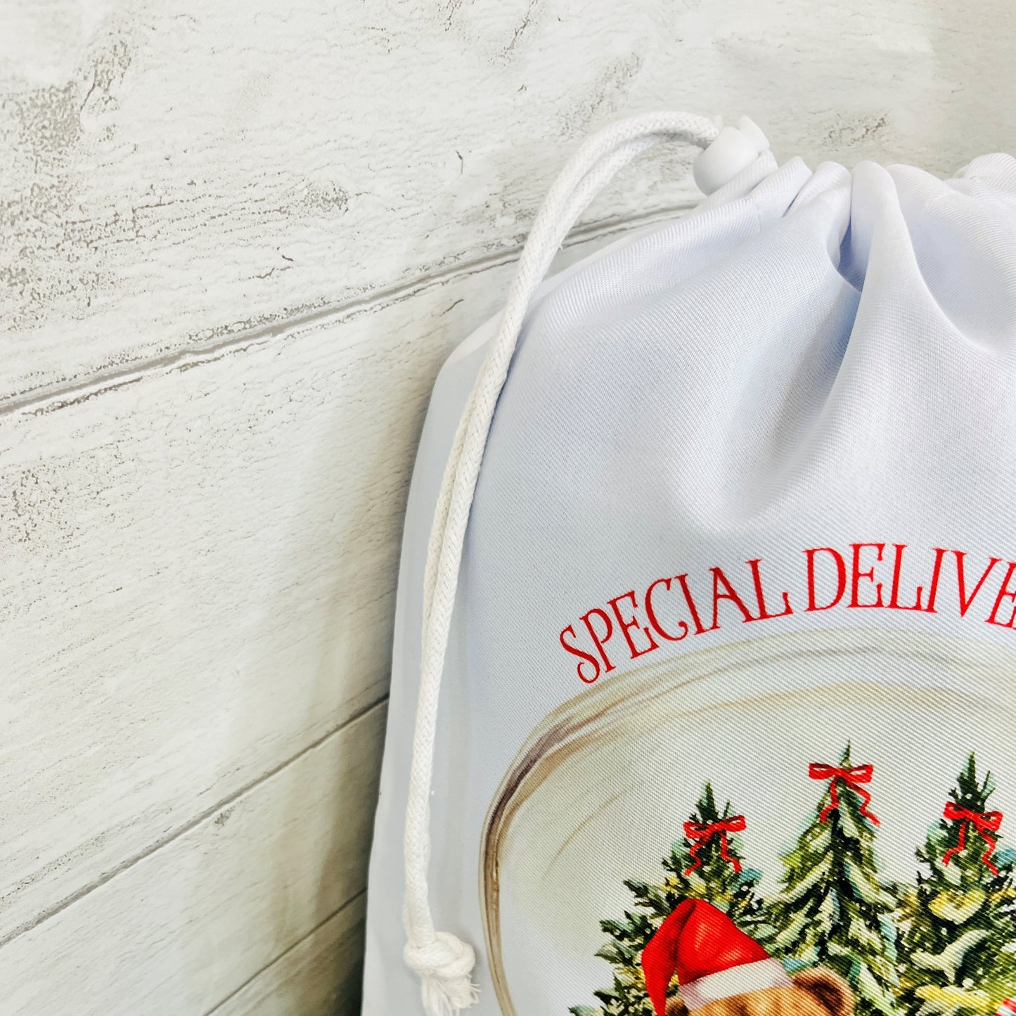 Personalised Snow Globe Santa Sack for Boys