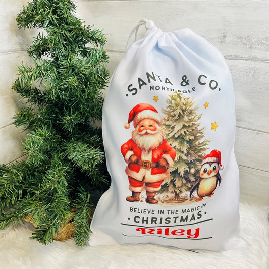 Vintage Personalised Santa Sack