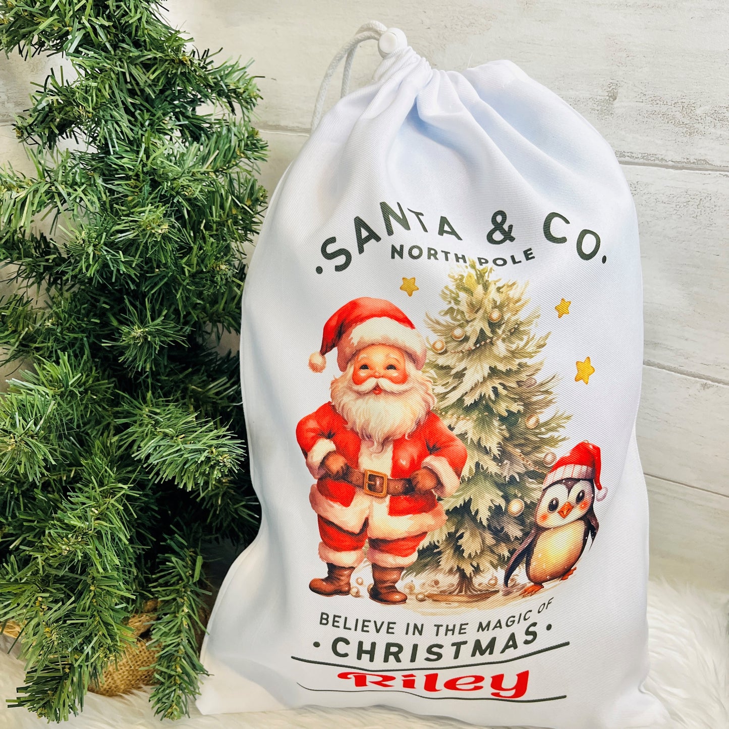 Vintage Personalised Santa Sack
