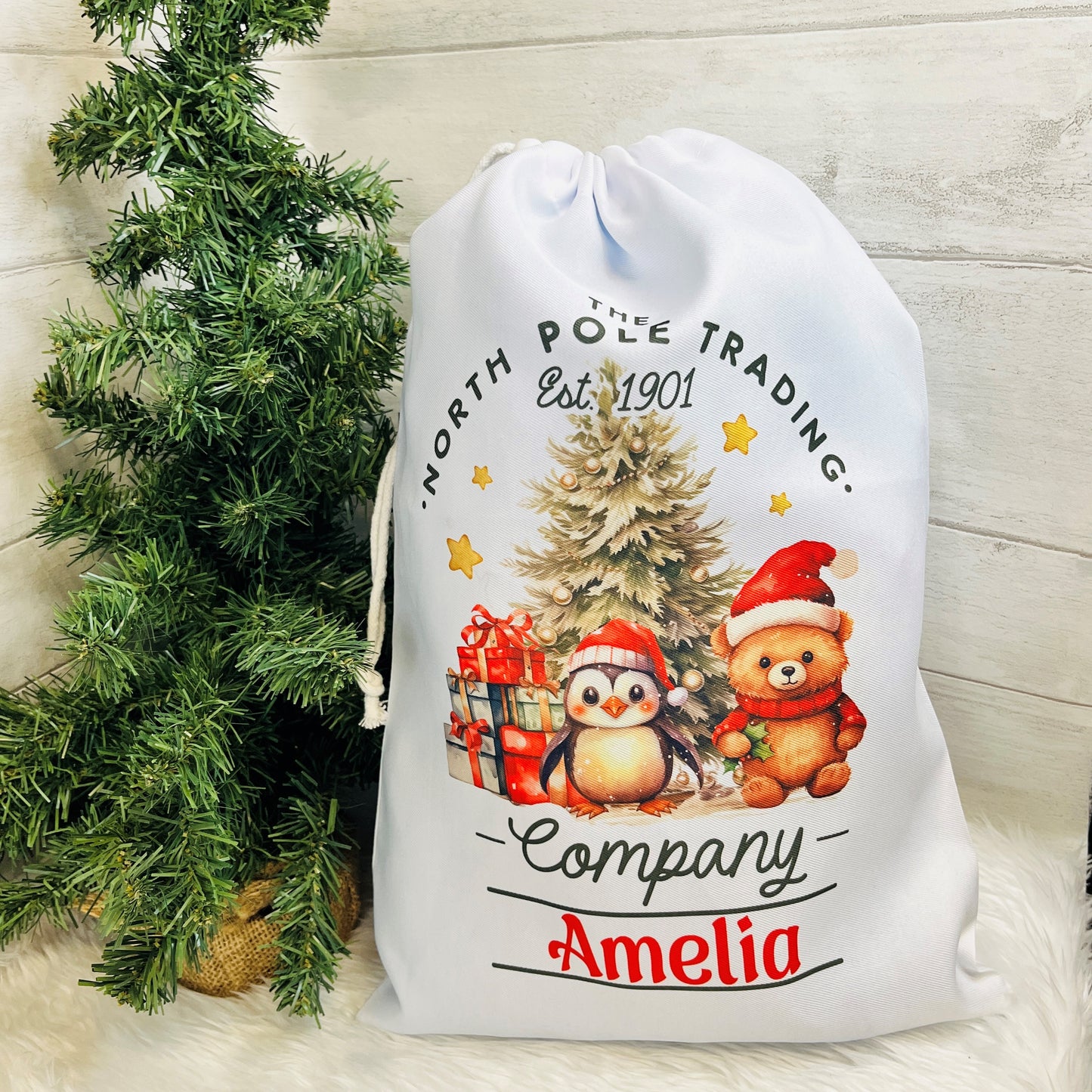 Personalised Vintage Santa Sack