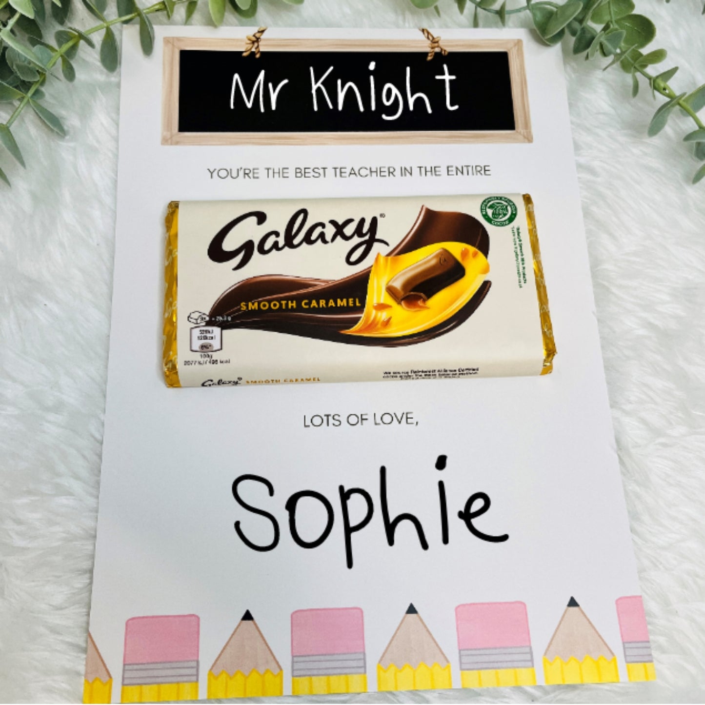 Teacher Chocolate End of term leavers gift