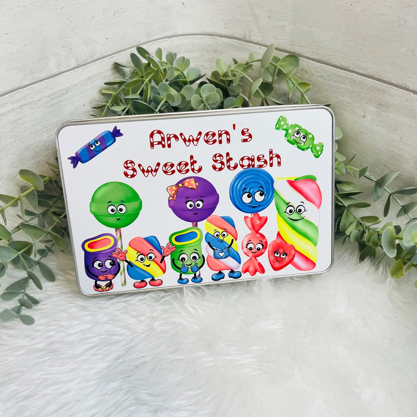 Personalised Christmas Sweets and Treats Tin