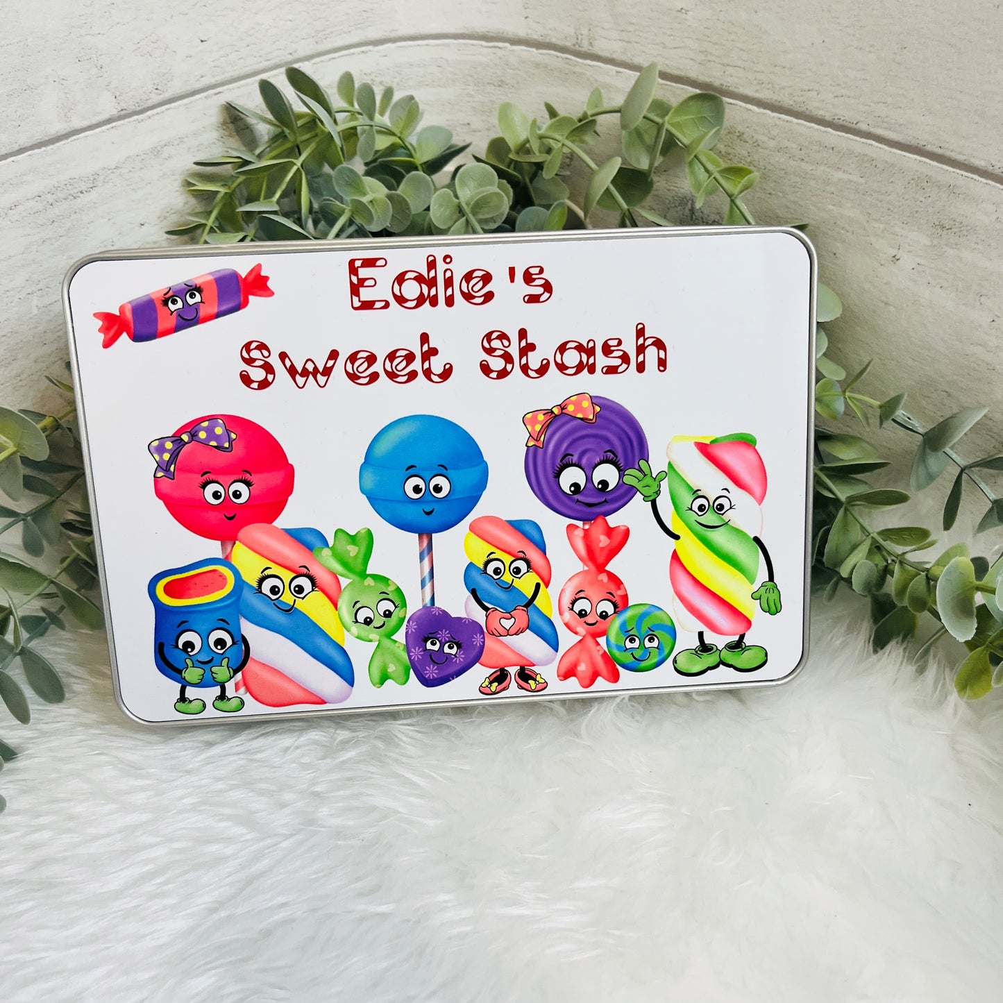Personalised Christmas Sweets and Treats Tin